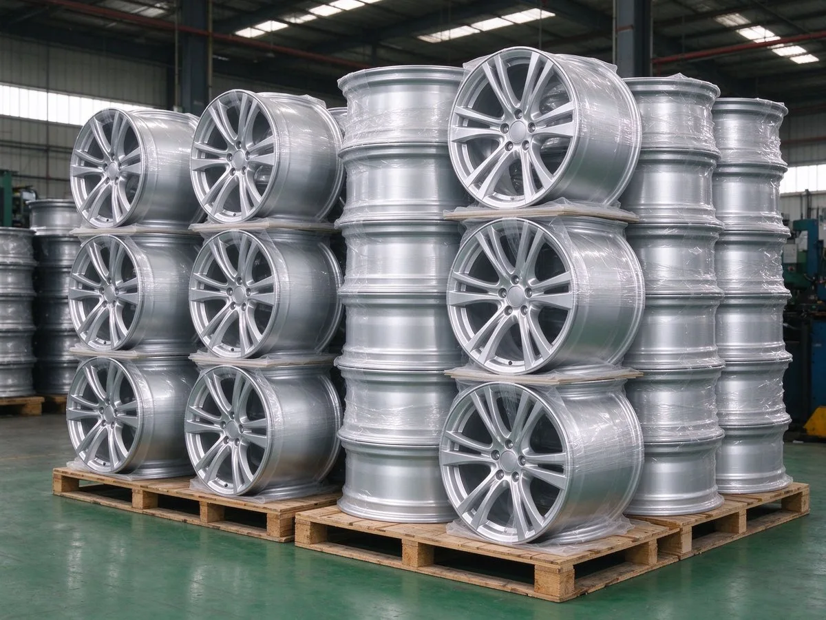 Xinchida factory finished wheel stacking